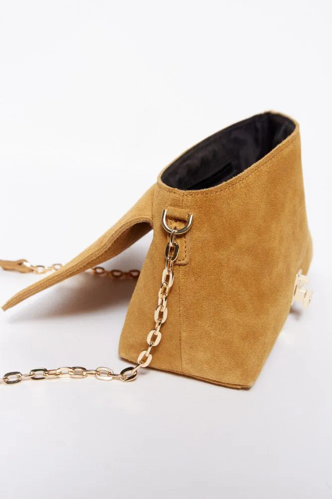 Leather Crossbody - Camel