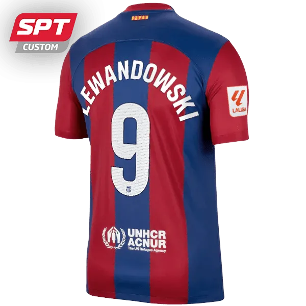 Lewandowski #9 Barcelona Adults Home Jersey - 2023/24 - La Liga