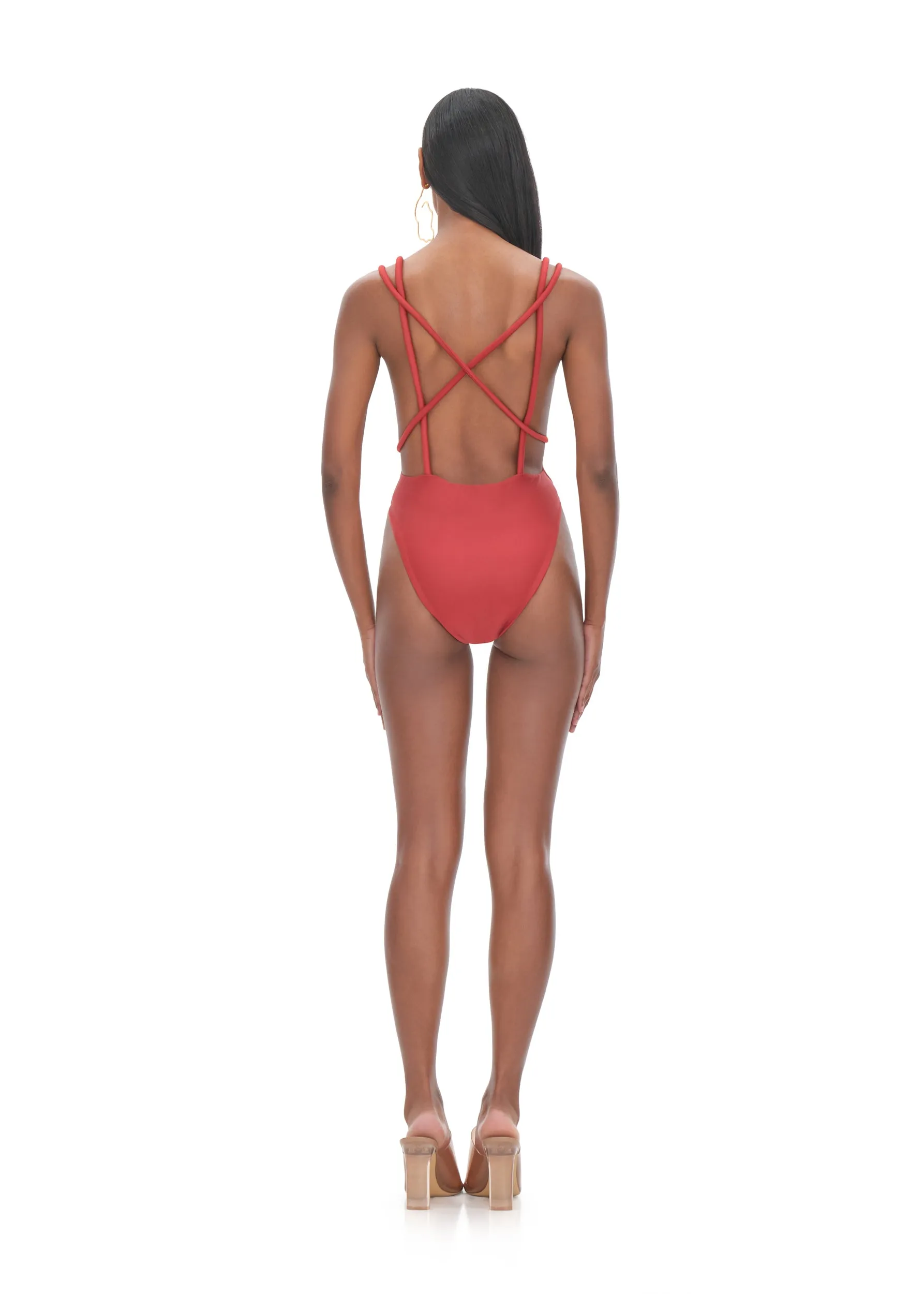 LIMA RED ONE PIECE SWIMSUIT