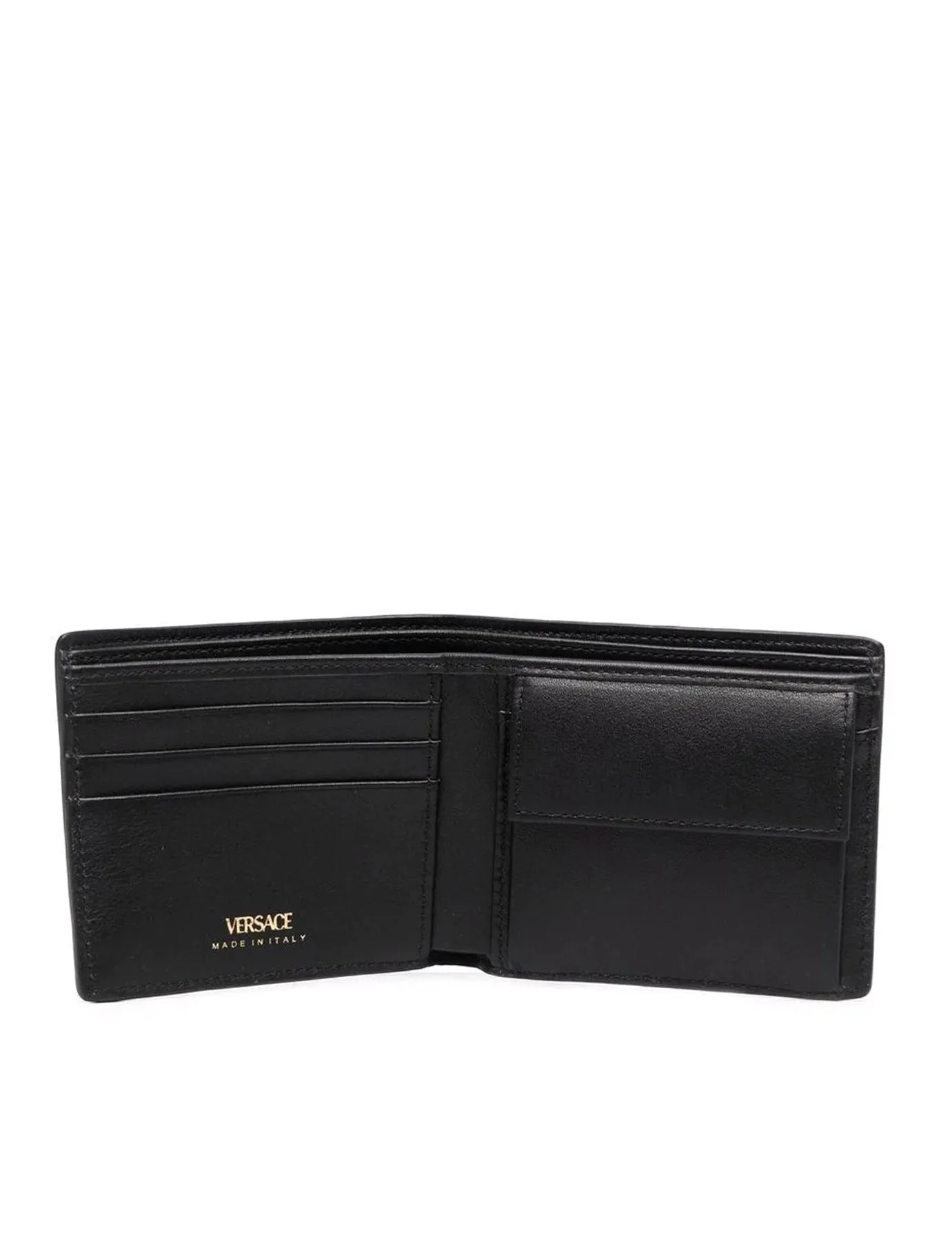 logo-plaque leather wallet