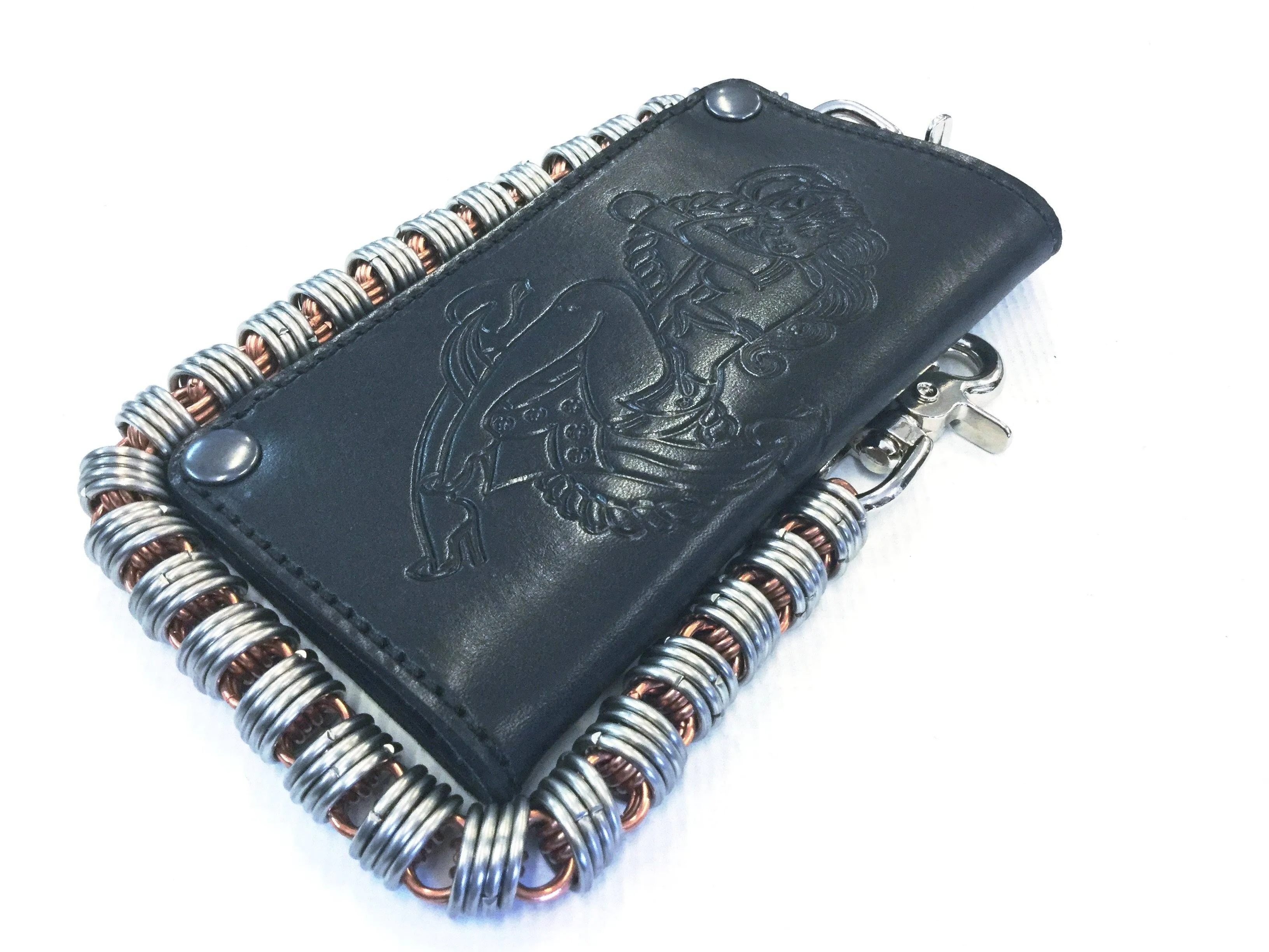 Long Biker Leather Chain Wallet - Pin Up Sailor