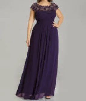 Long Chiffon/Lace Gown Size 6  Style 1009993