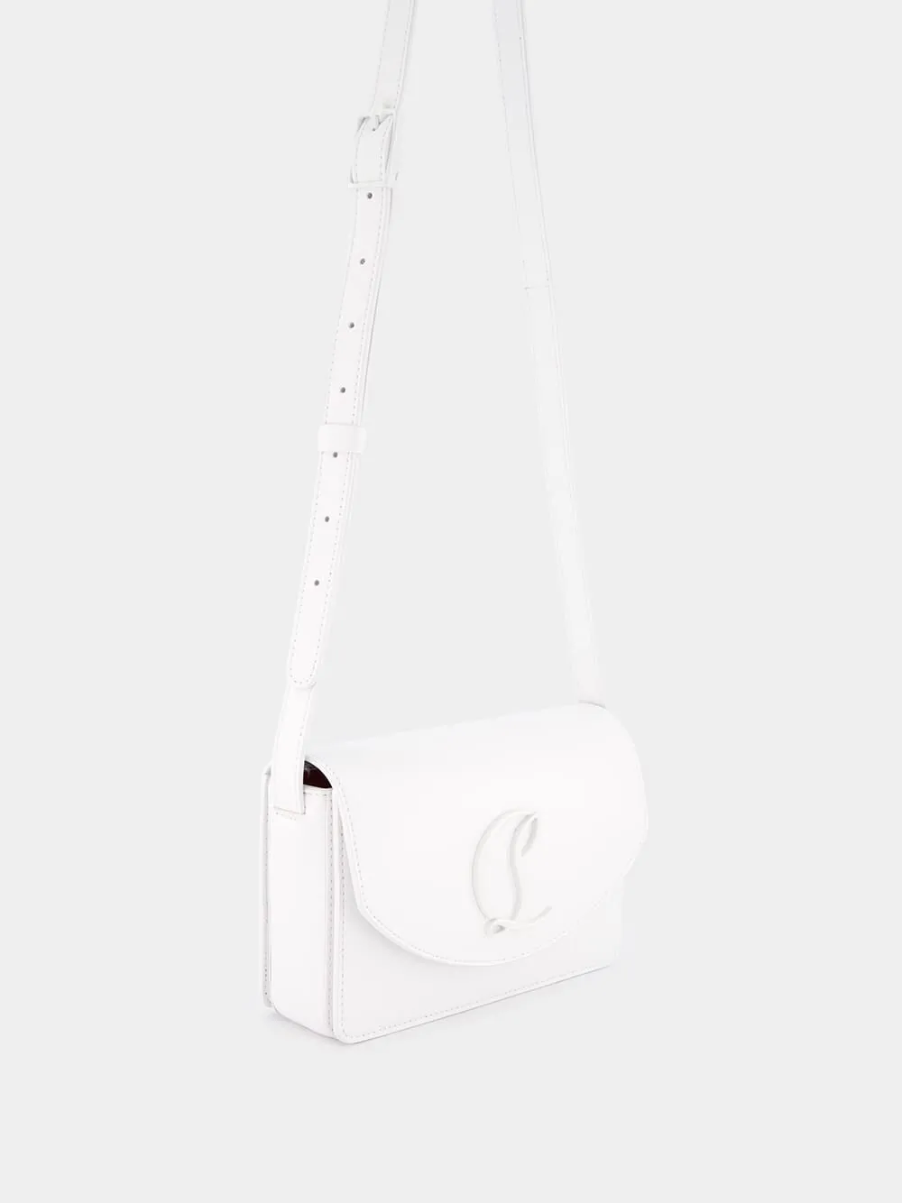 Loubi54 White Leather Clutch