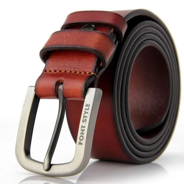 Men's Luxury Designer Genuine Leather Cowhide Skin Strap Formal Belt