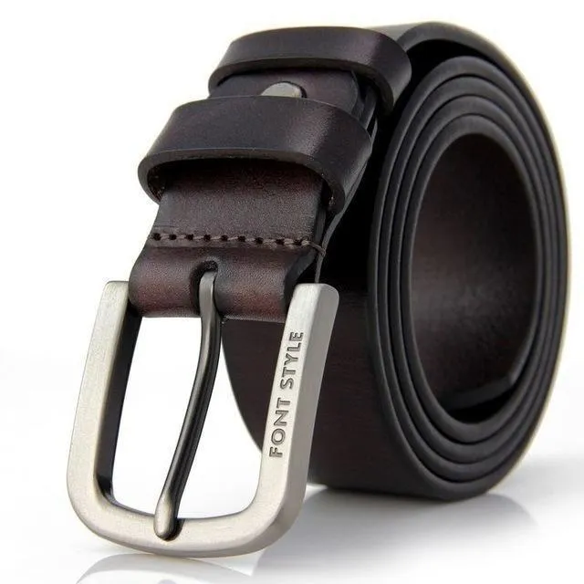 Men's Luxury Designer Genuine Leather Cowhide Skin Strap Formal Belt