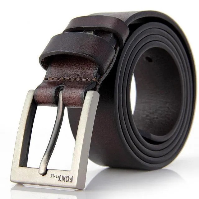 Men's Luxury Designer Genuine Leather Cowhide Skin Strap Formal Belt