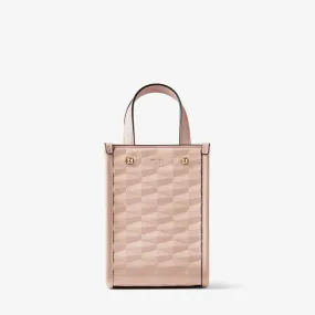 Mini North-south Tote Macaron Diamond Embossed 3D Leather Mini Tote Bag