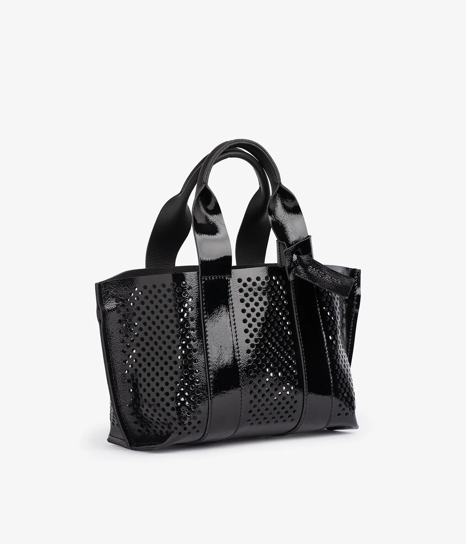 mini perfed tote / black castoro naplack