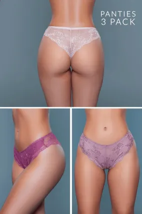 Multiple Low Rise Tanga Floral Panties