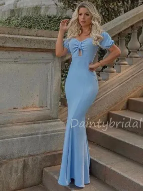 Off-shoulder Mermaid Side Slit Long Prom Dresses Evening Dresses.DB10441