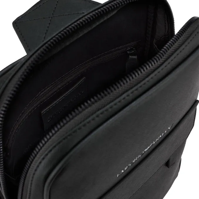 ONE-SHOULDER BACKPACK REGENERATED LEATHER Man Black 