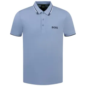 Paddy Pro Cotton Jersey Regular Fit Polo Open Blue - W23