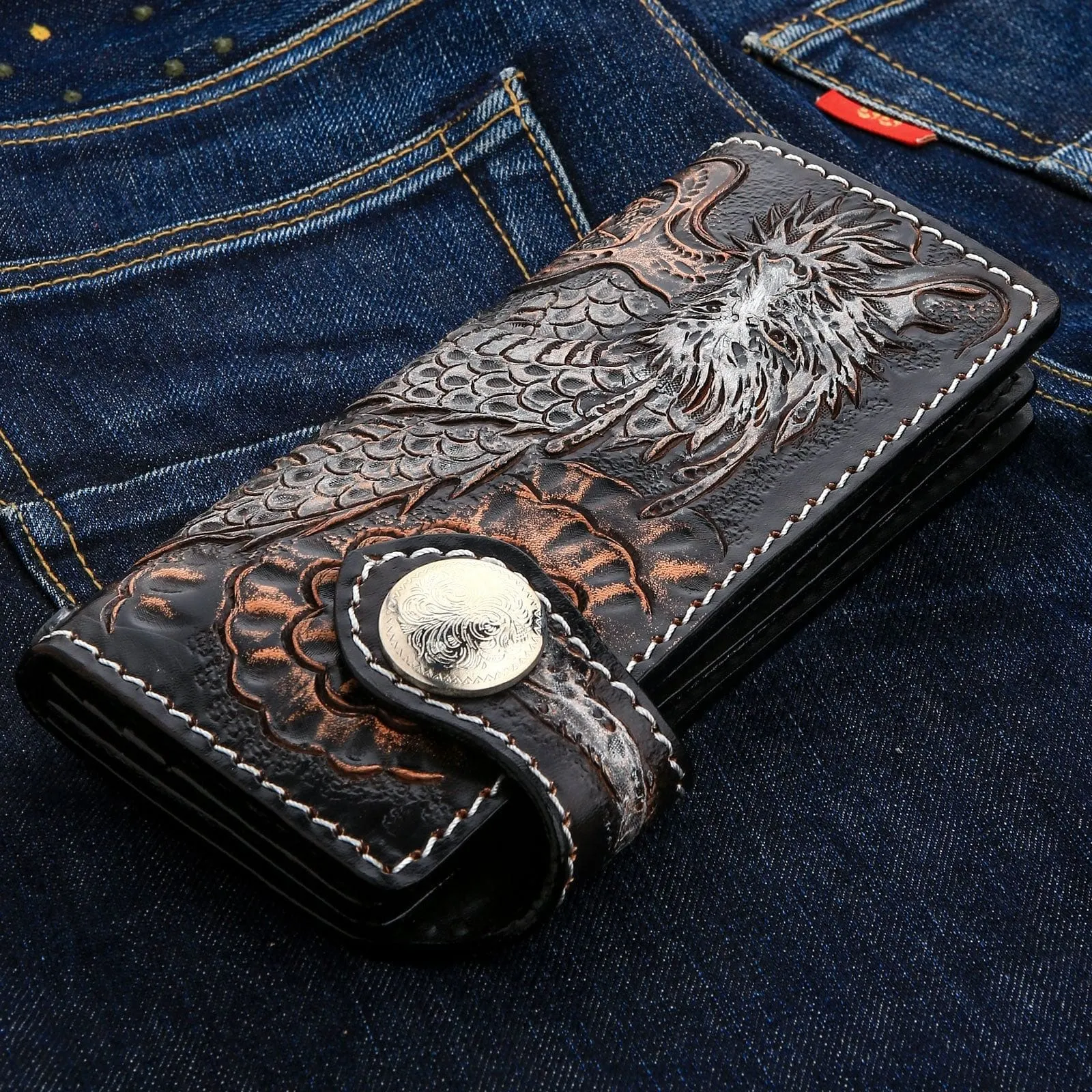 Rider Dragon Leather Biker Wallet