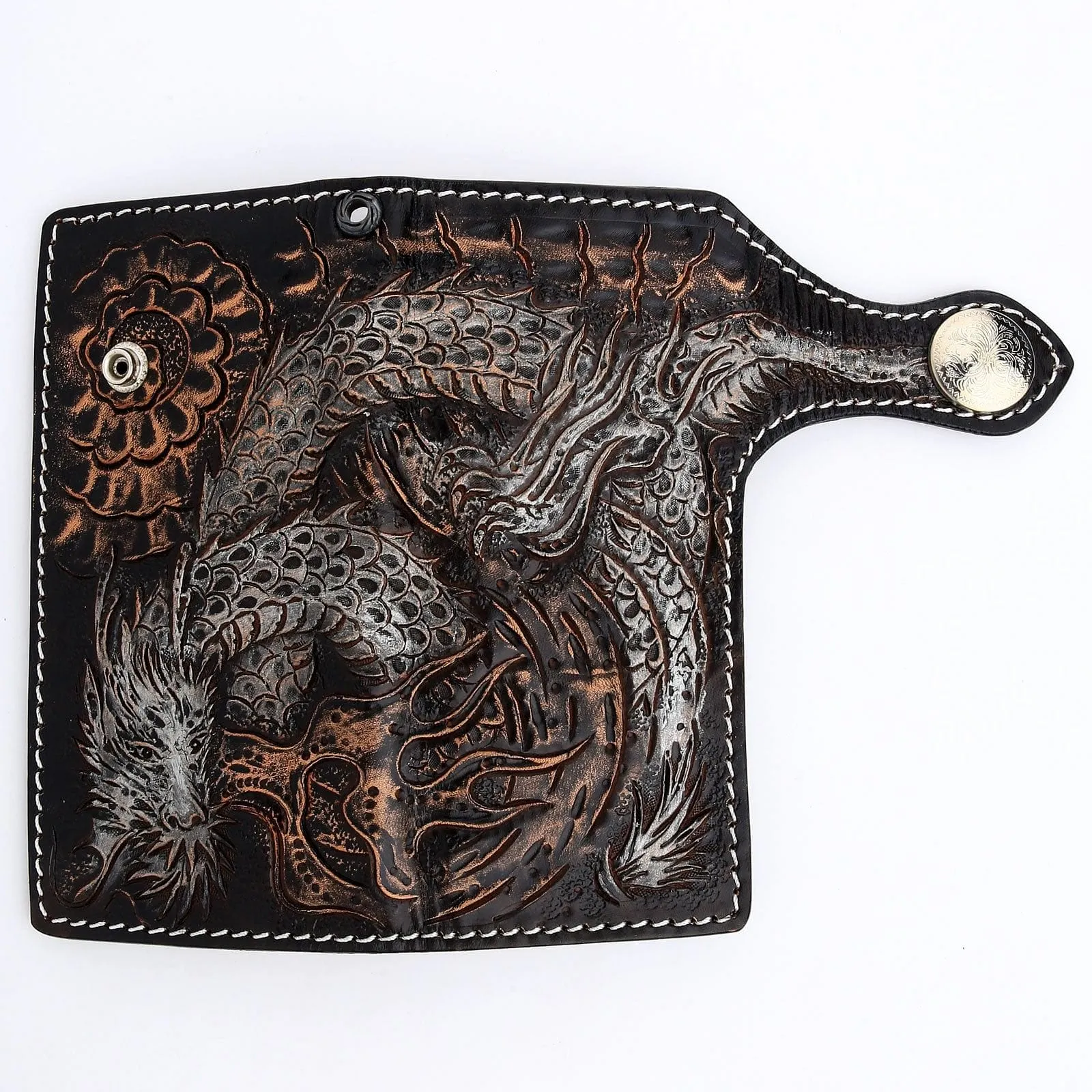 Rider Dragon Leather Biker Wallet