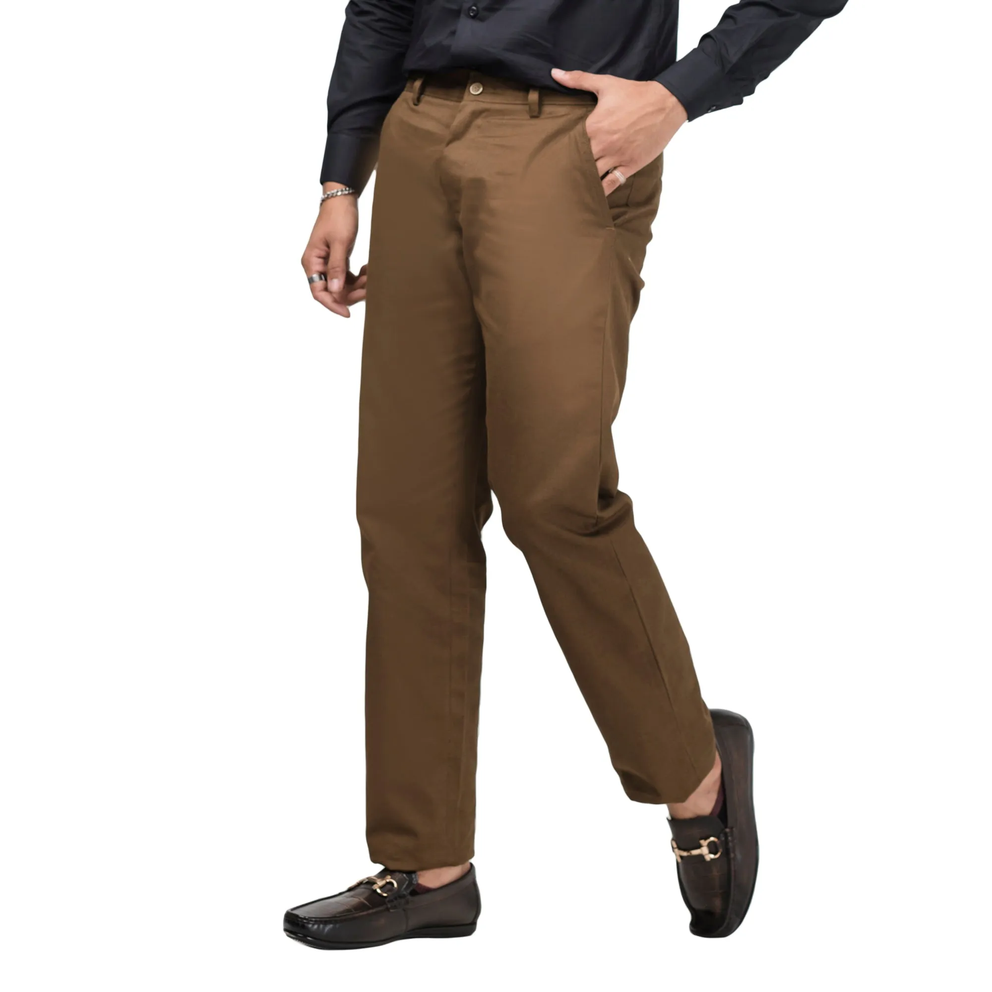 Slim Fit Brown Chinos