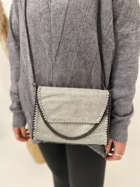 Small Grey Chain Detail Bag