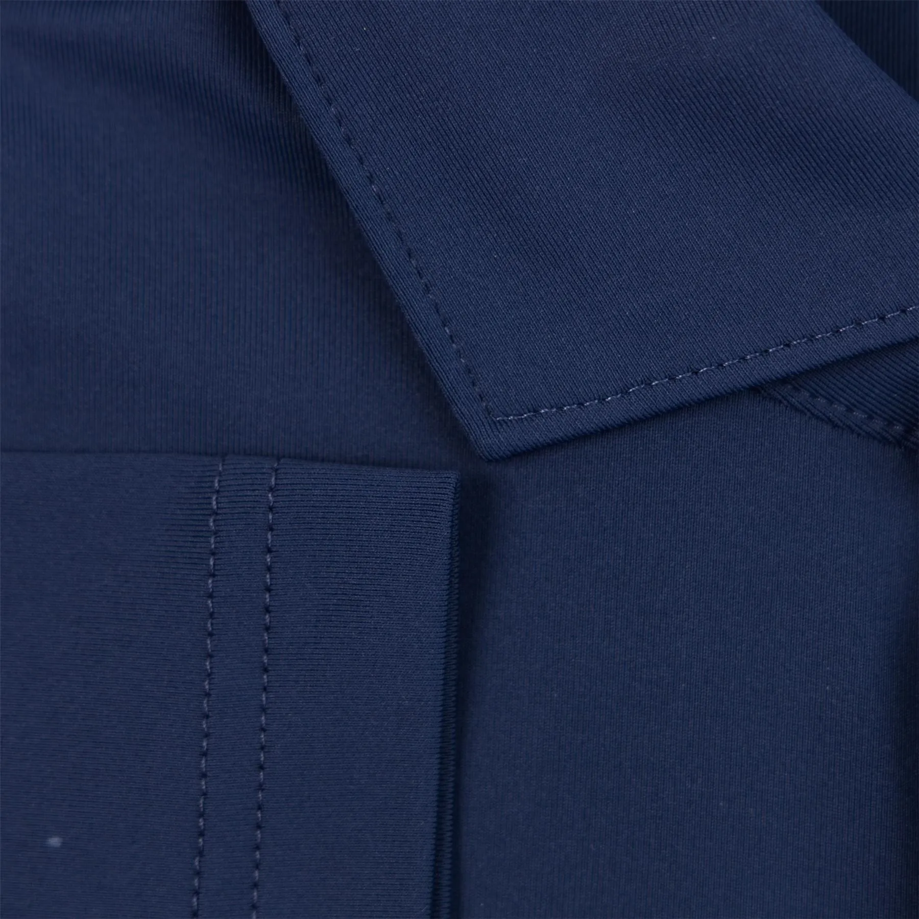 Solid Tailored Fit Performance Jersey Polo Navy - SS24