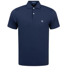 Solid Tailored Fit Performance Jersey Polo Navy - SS24