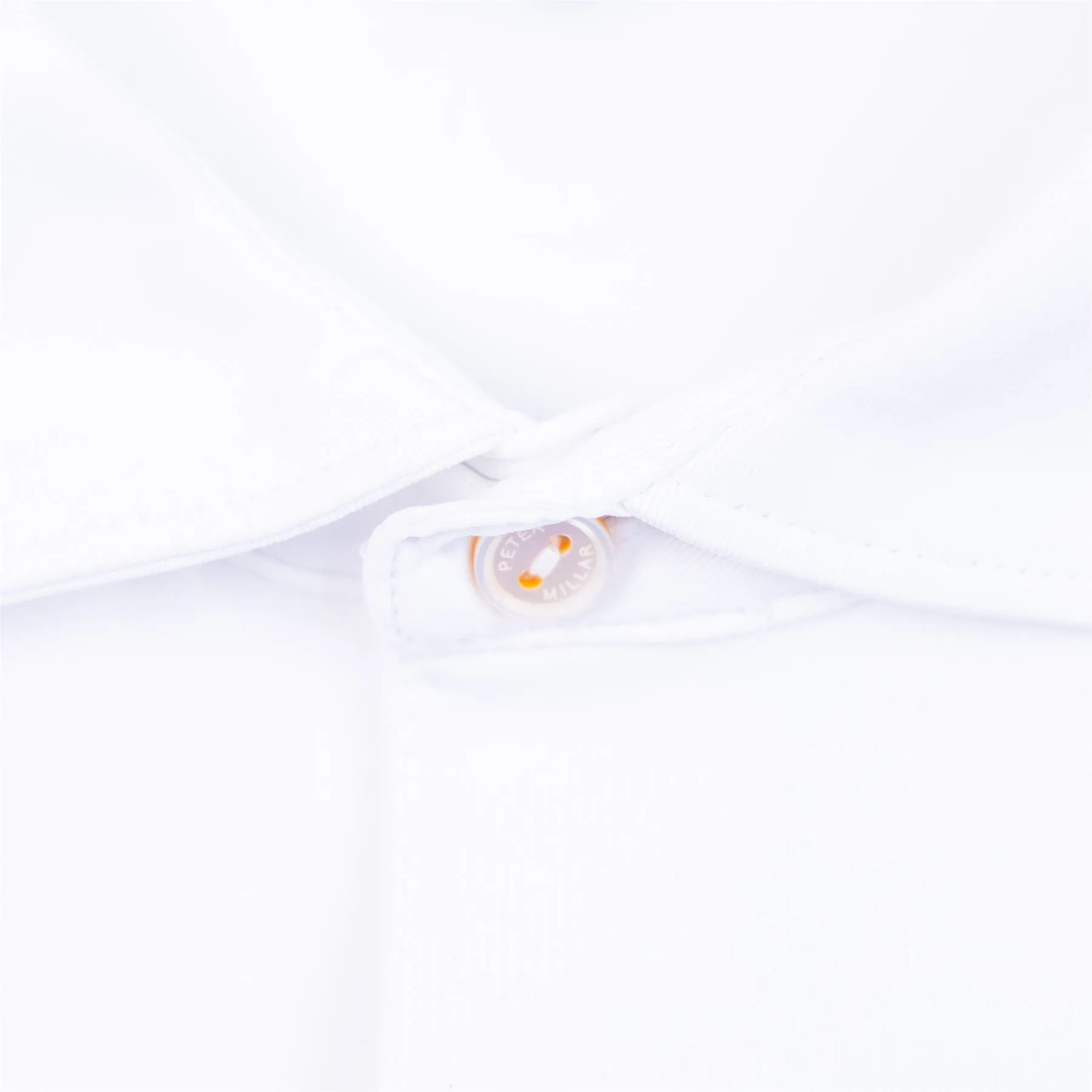 Solid Tailored Fit Performance Jersey Polo White - SS24