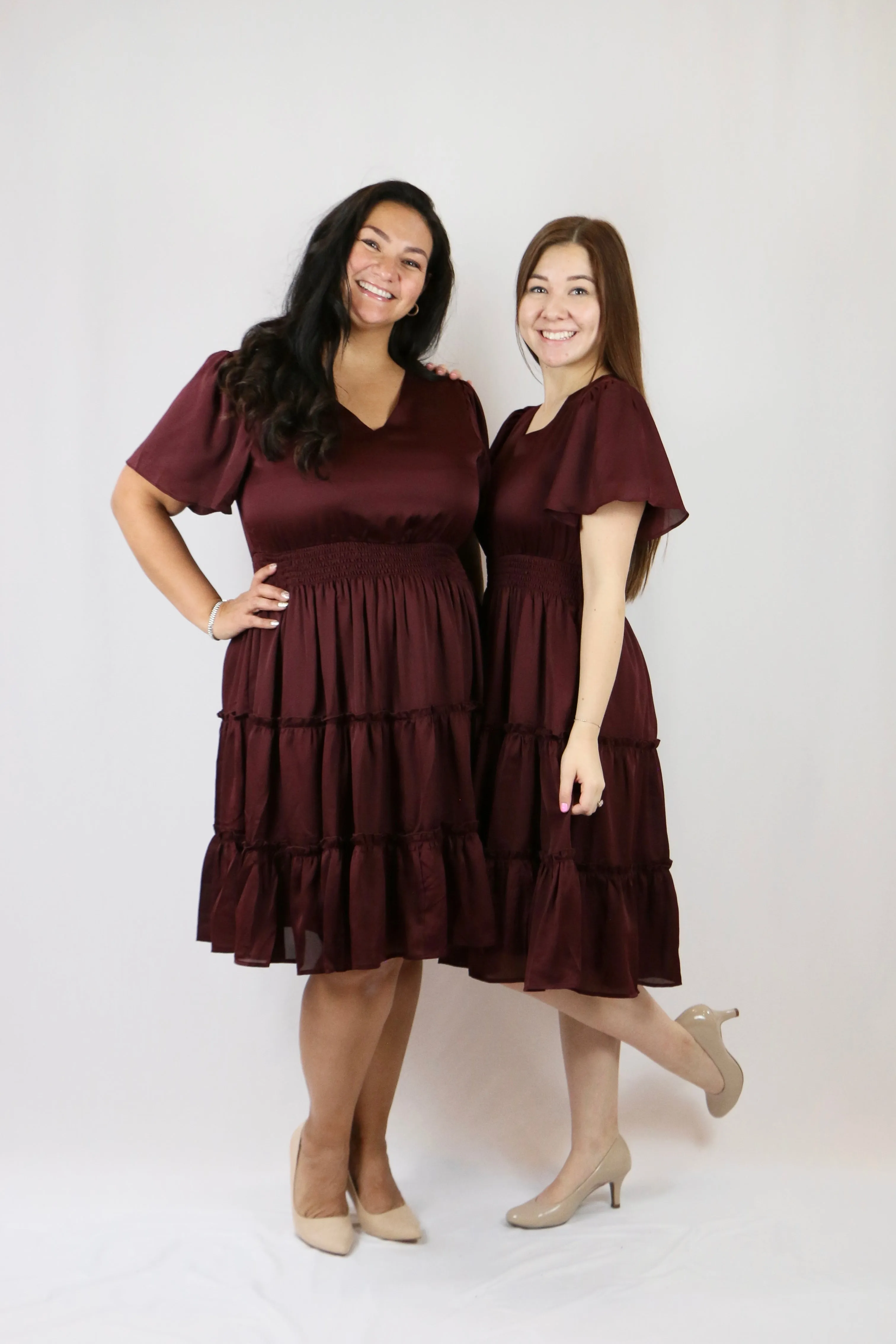 Sophia Dress - Wine