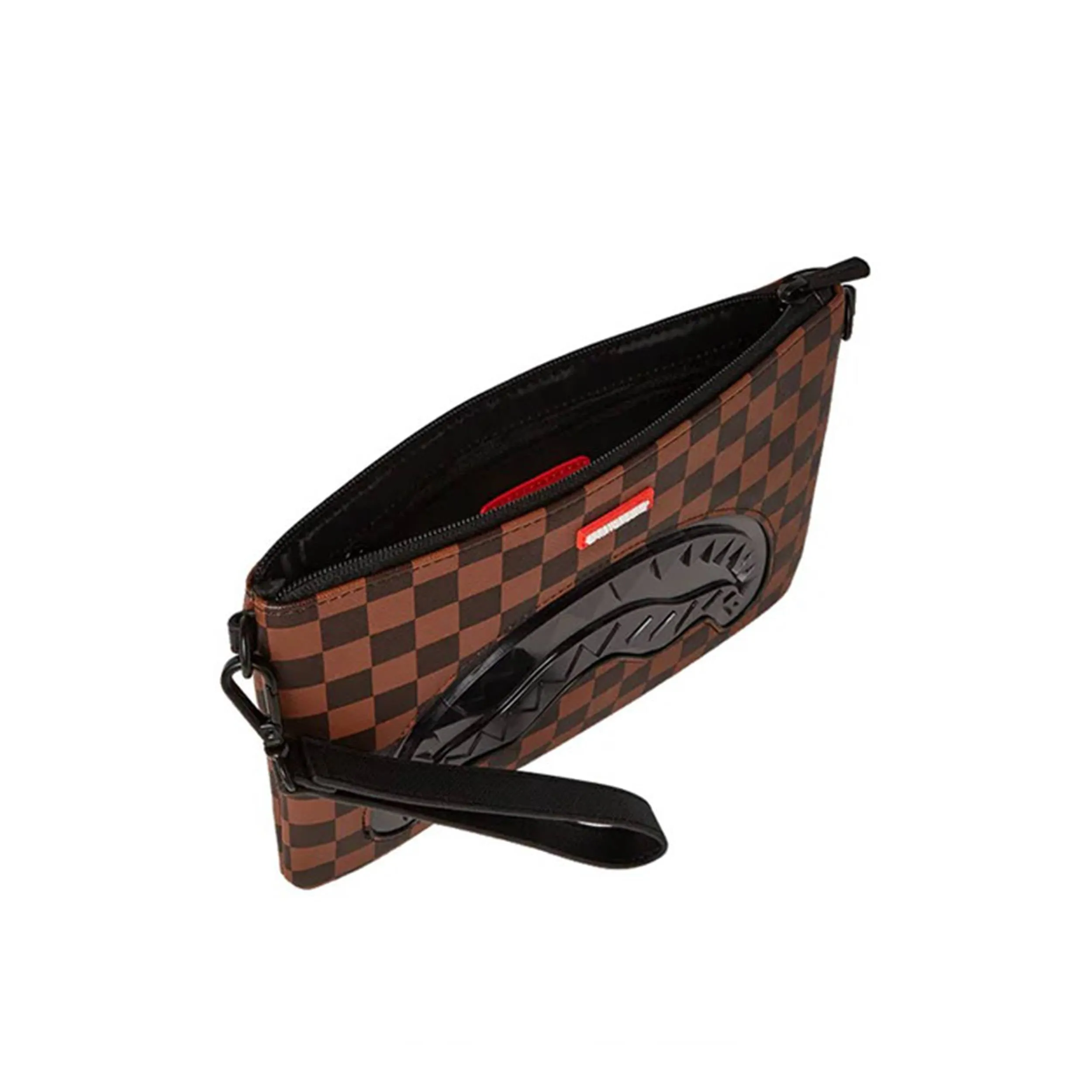 SPRAYGROUND SIP CLEAR SM EYES CROSS CLUTCH STRAP