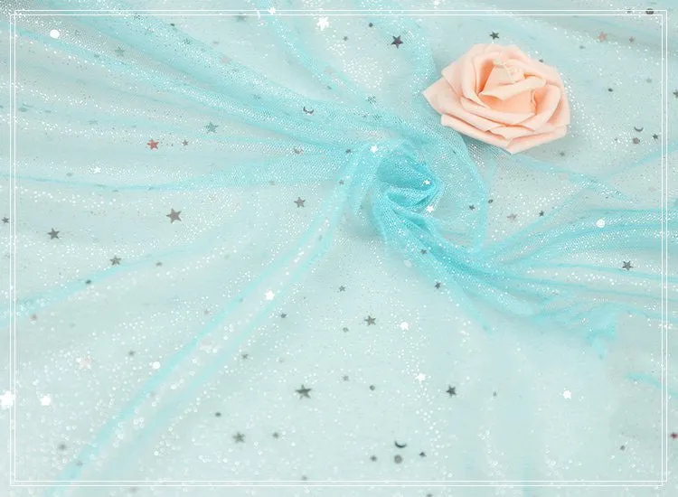 Starry Glitter Organza Material