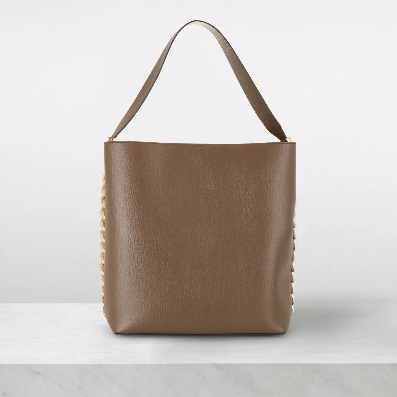 STELLA MCCARTNEY Frame Chain Tote Bag - Brown