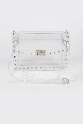 Studded Clear Crossbody Bag