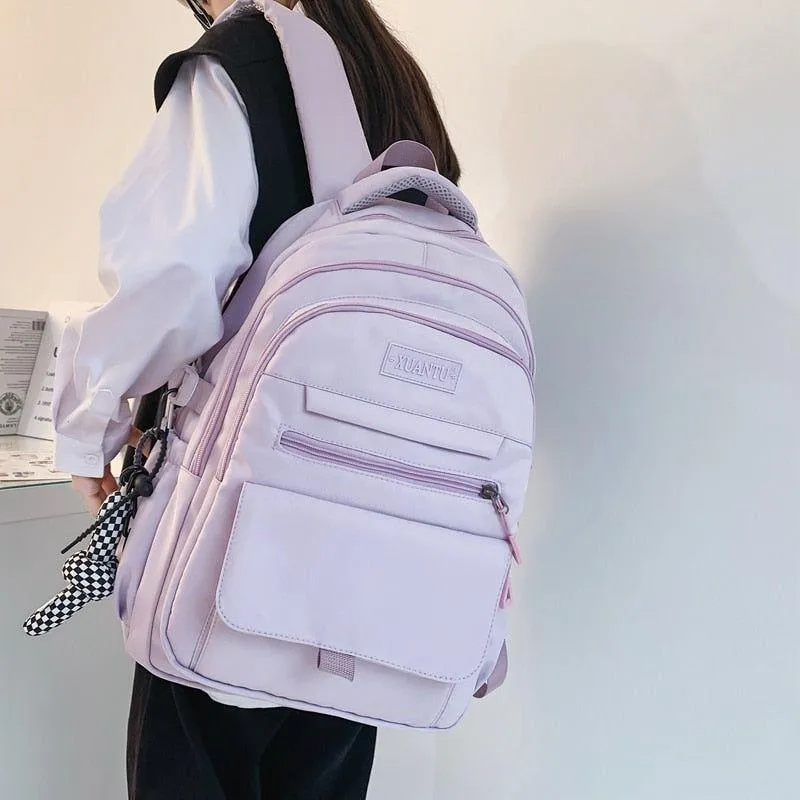 Stylish Nylon School Bag - College Cool Backpack WV120