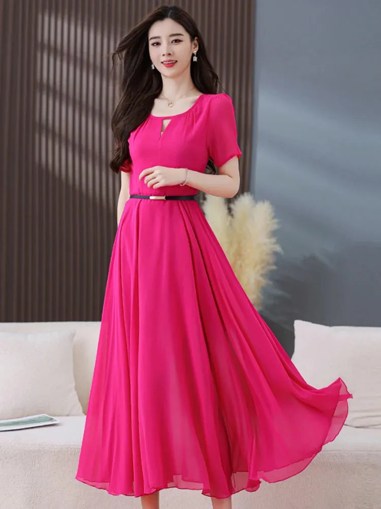 Summer New Elegant Formal Fashion Evening Prom Long Dresses Women