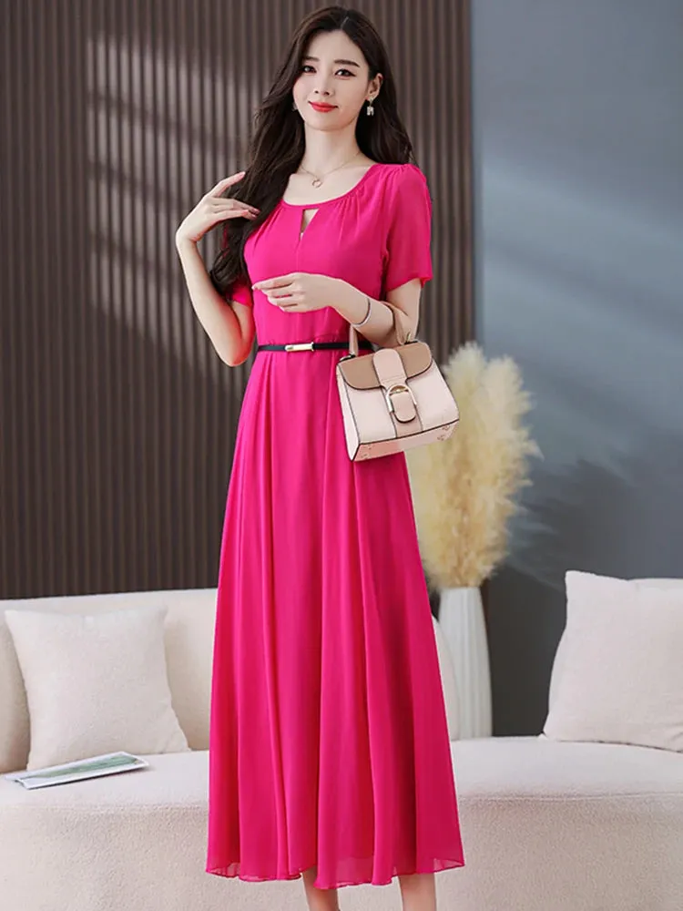 Summer New Elegant Formal Fashion Evening Prom Long Dresses Women