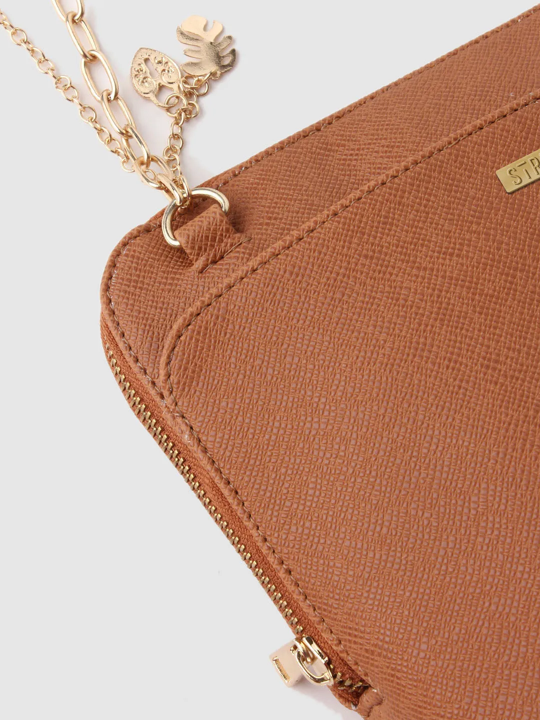 Tan Pouch Clutch