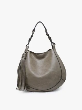 The Eloise Large Tassel Hobo w/Braided Handle. Two bags in one!