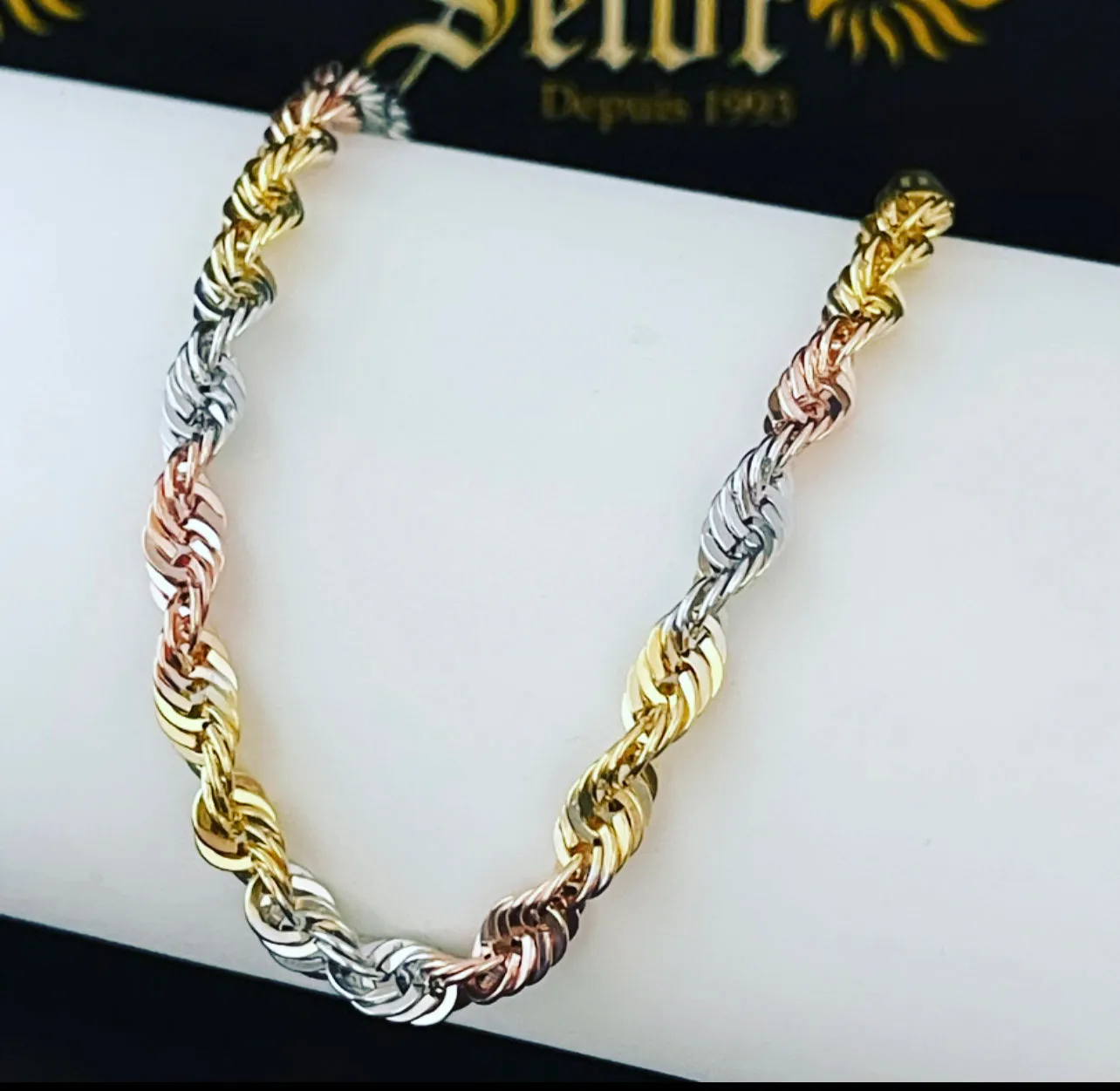 Three colours gold bracelet MB099