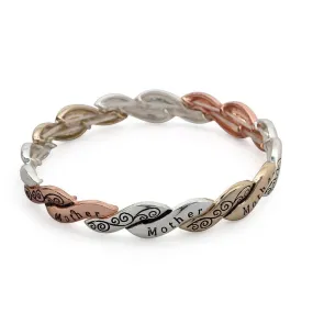 Three Tone Stretch Bracelet Mother