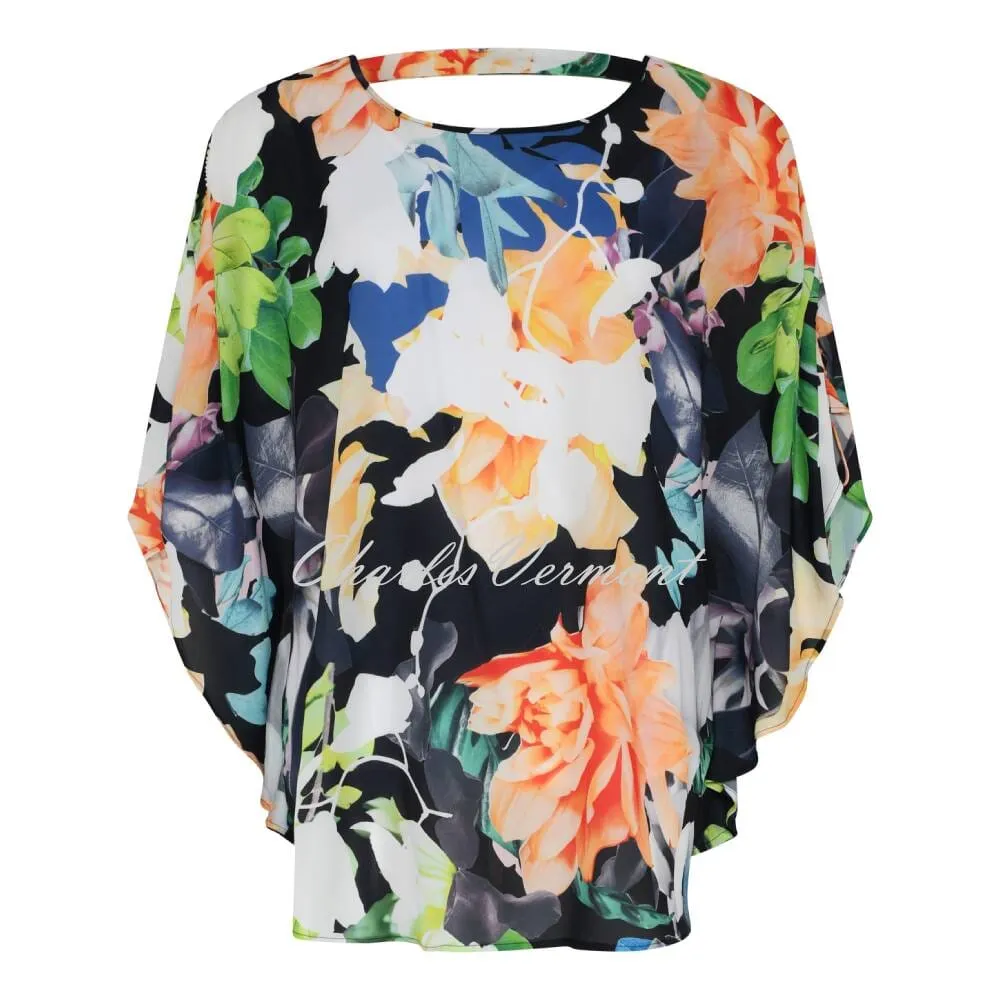 Tia Floral Print Chiffon Top - Style 74775-7591-30