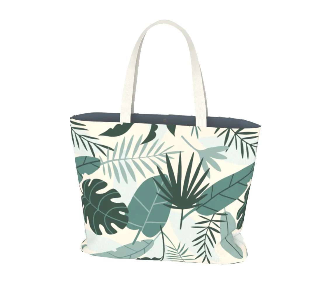 Tropical Foliage Large Tote