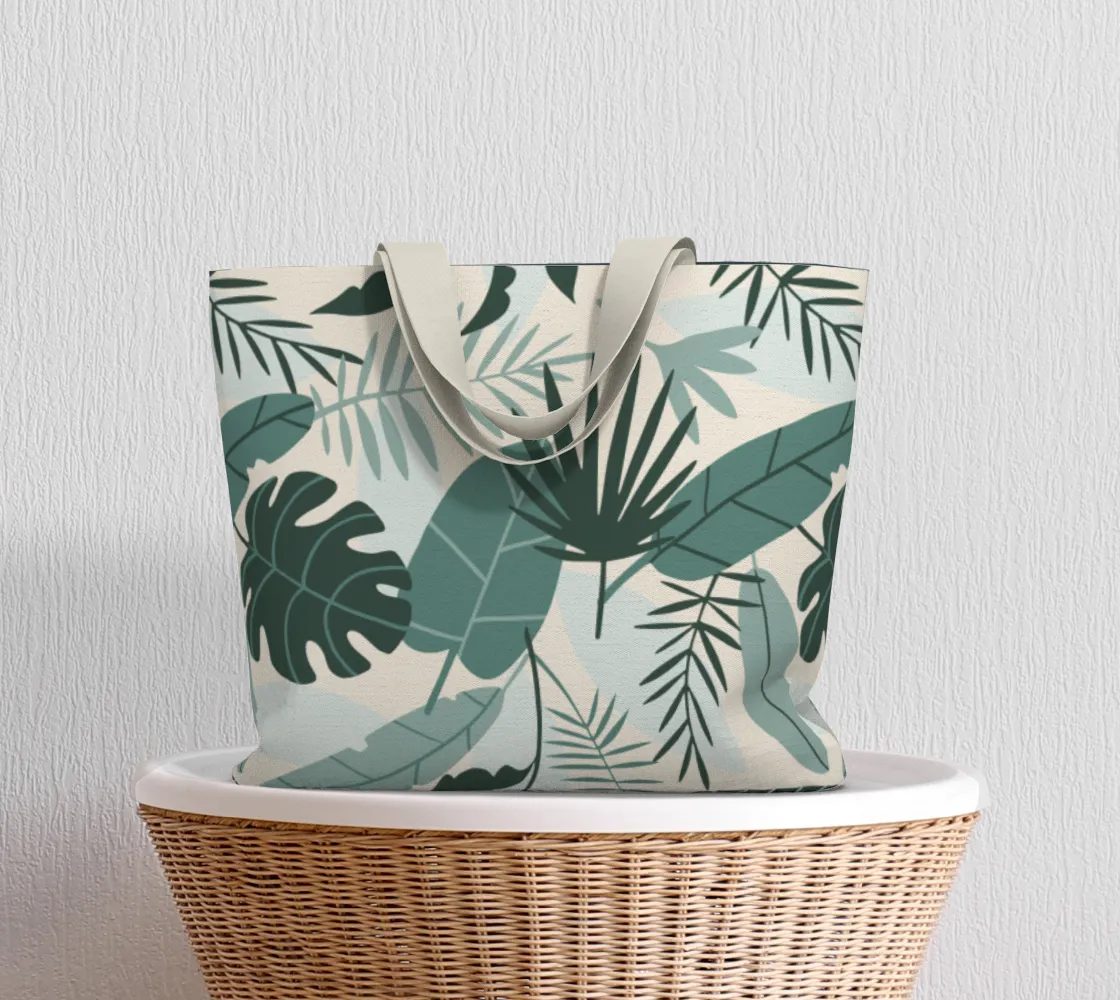 Tropical Foliage Large Tote