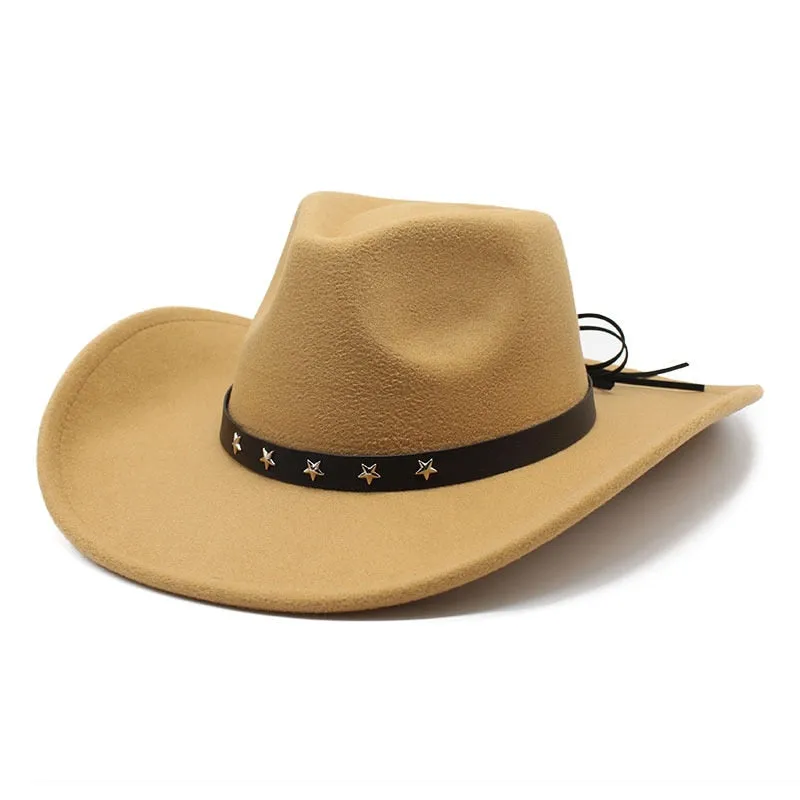 Vintage Western Curved Brim Fedora Jazz Hat for Men and Women