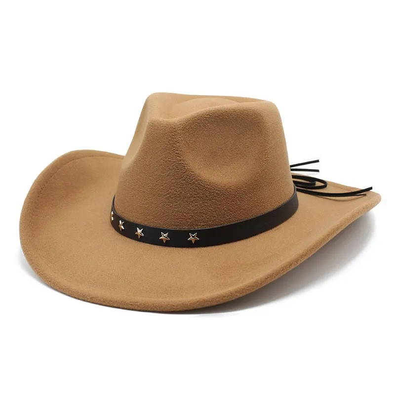 Vintage Western Curved Brim Fedora Jazz Hat for Men and Women