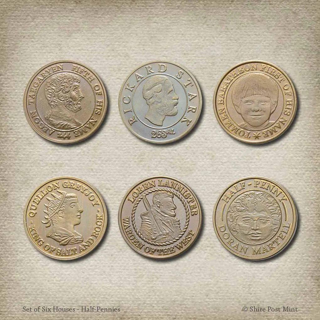 Westeros Household Half-Penny Coin Set