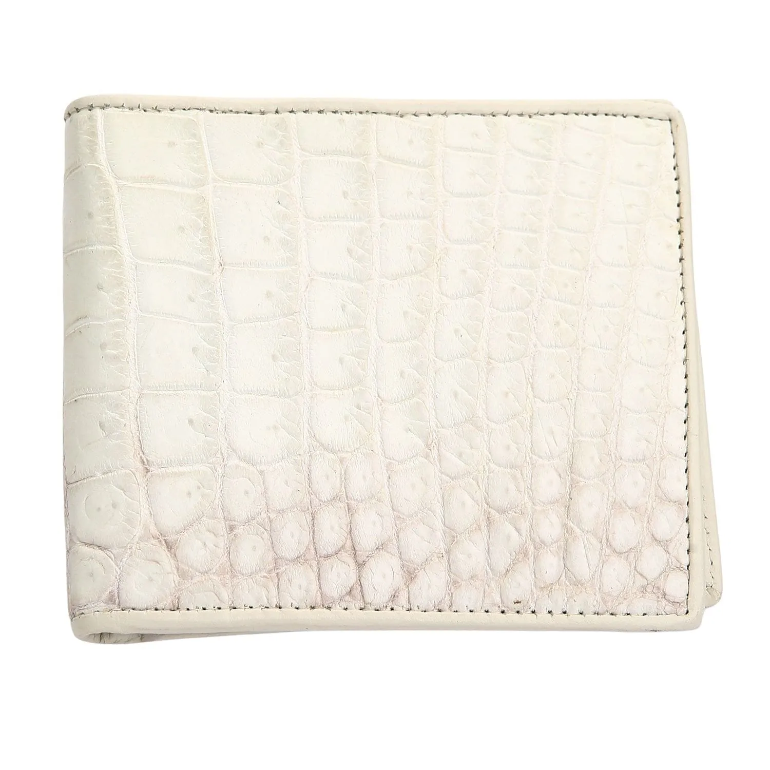 White Crocodile Skin Wallet