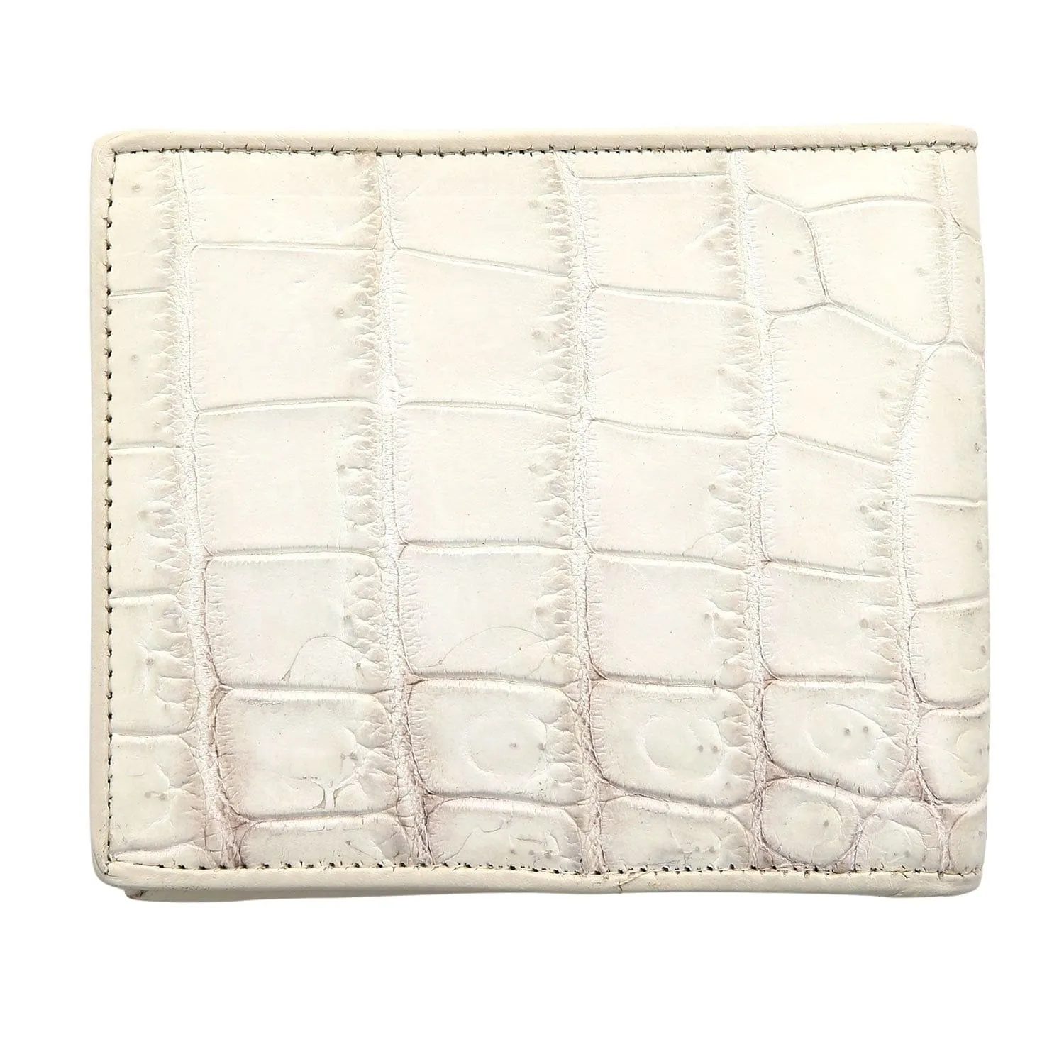 White Crocodile Skin Wallet