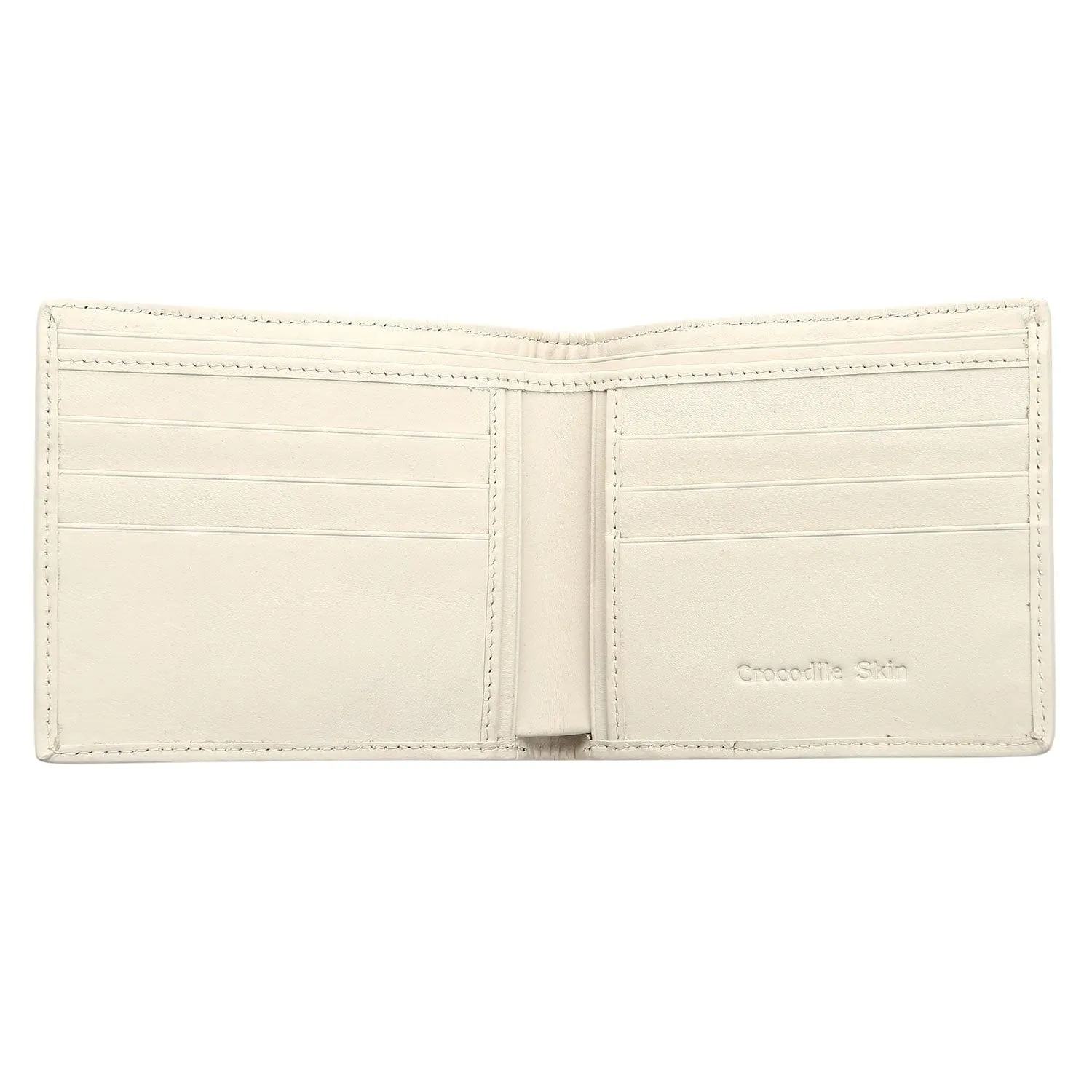 White Crocodile Skin Wallet