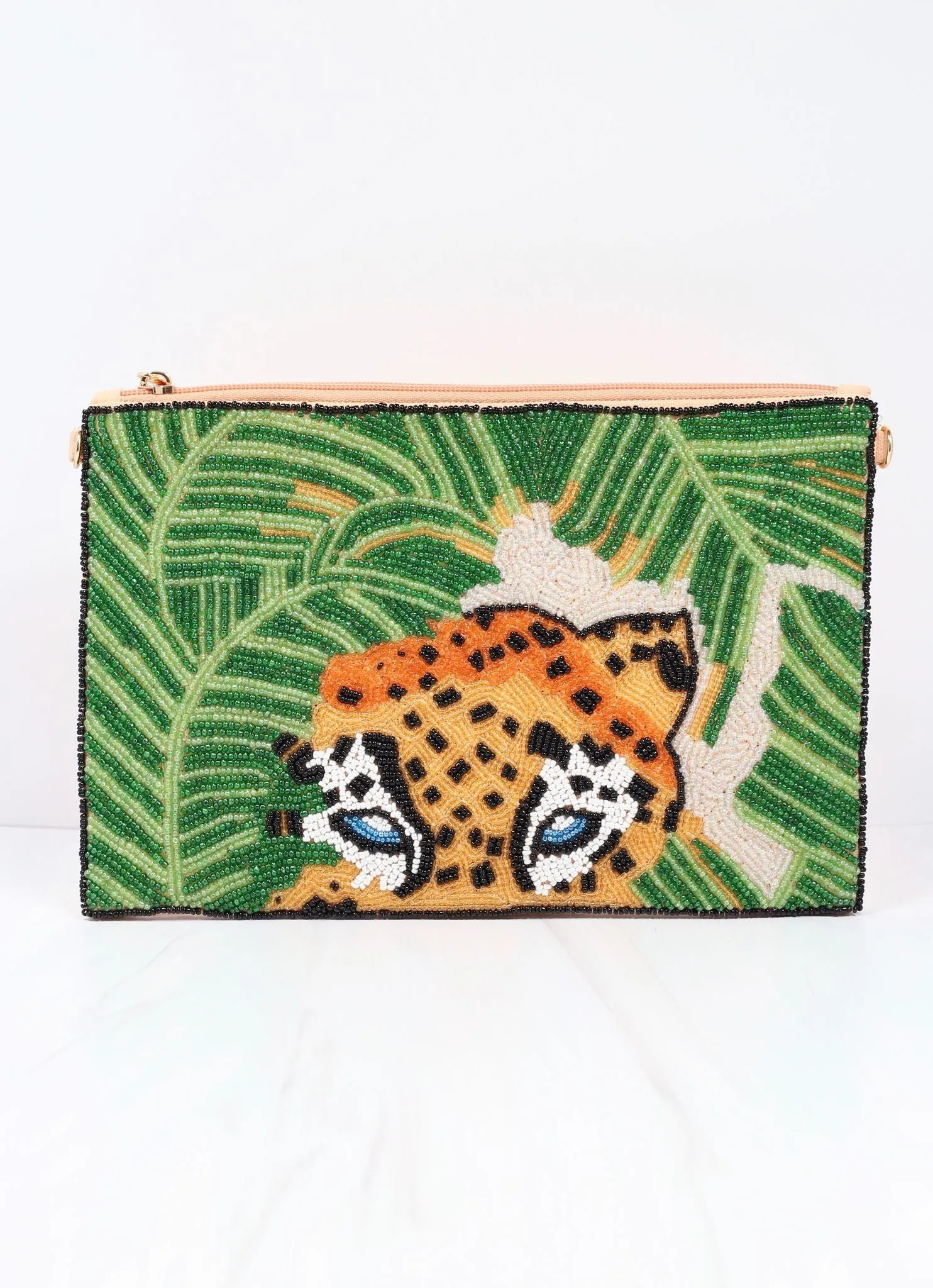 Wild Safari Beaded Crossbody GREEN