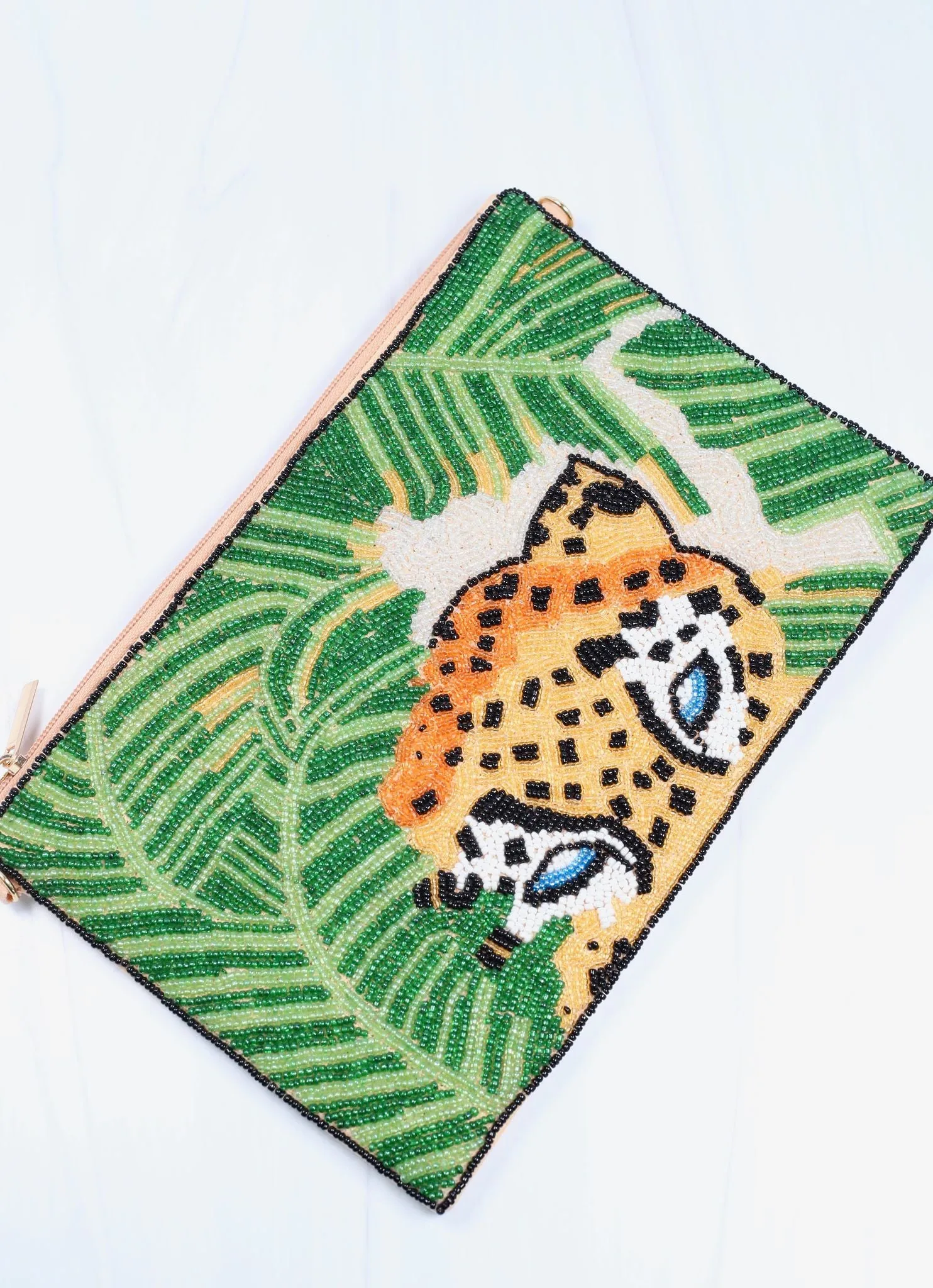 Wild Safari Beaded Crossbody GREEN