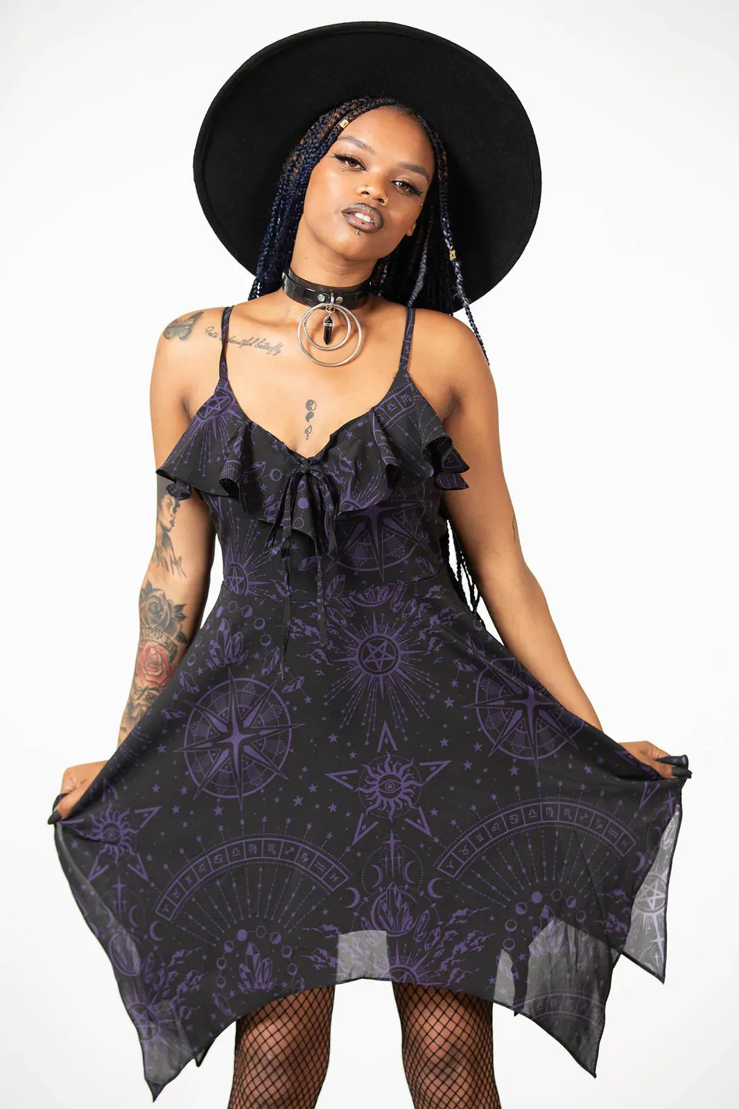 Witched Finger Chiffon Dress