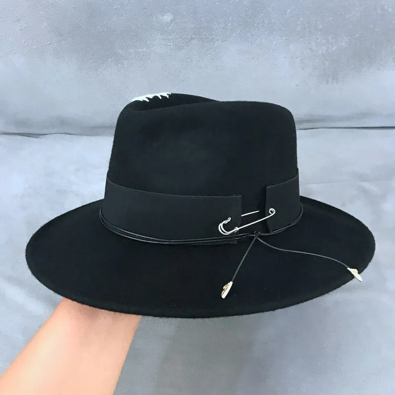 Women's Europe and The United States Jazz Style Winter Wool Fedora Hat