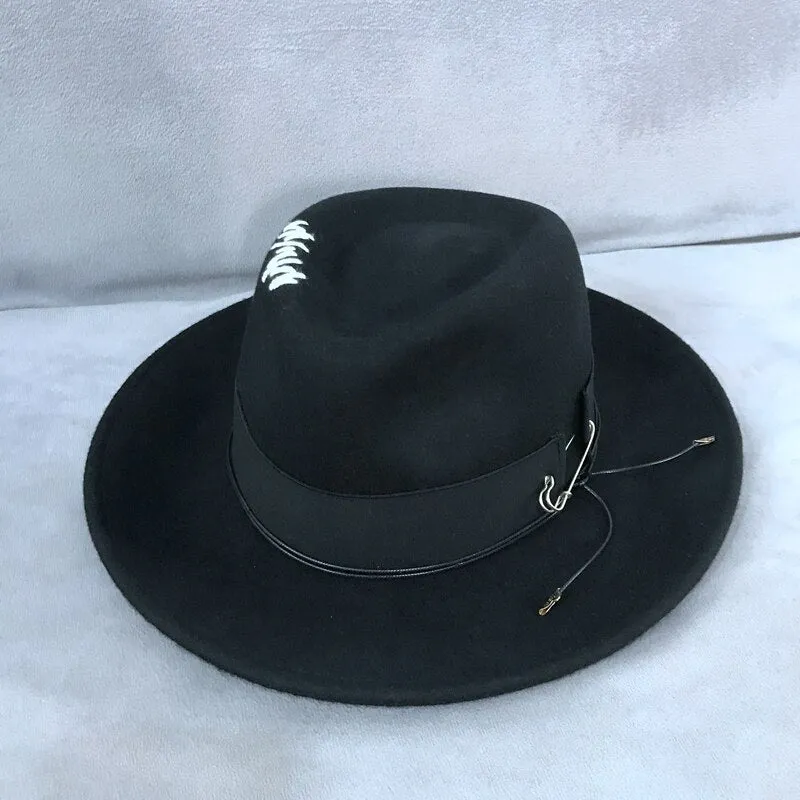 Women's Europe and The United States Jazz Style Winter Wool Fedora Hat