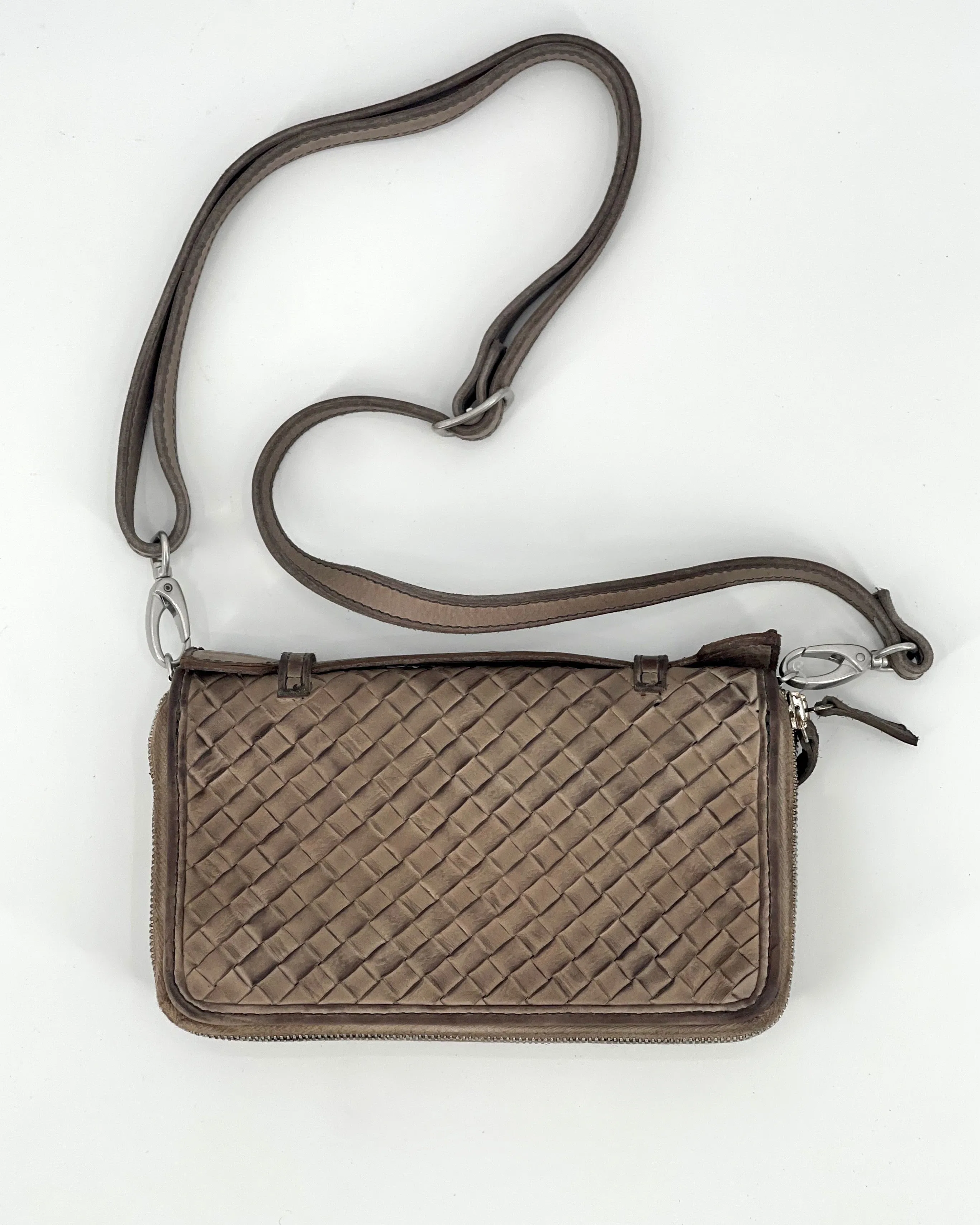 Woven Leather Bag / Wallet